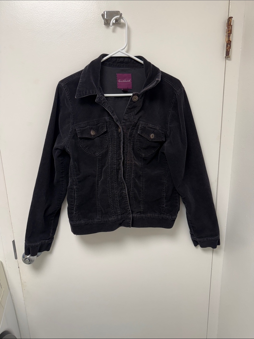 Gloria Vanderbilt Black Denim Jean Jacket